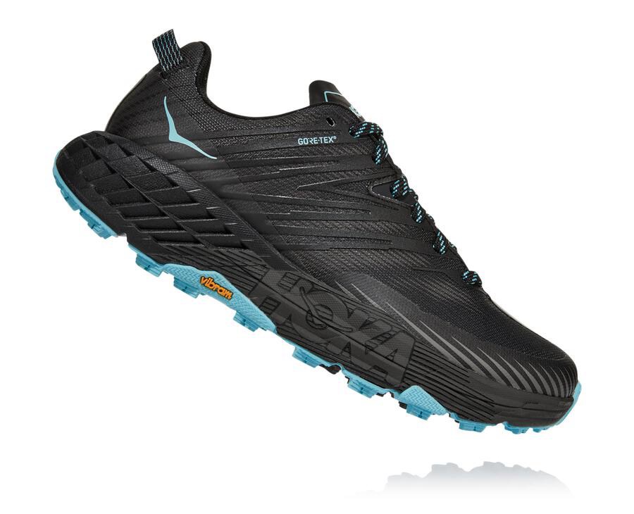 Tenis Trail Hoka One One Feminino Pretas - Speedgoat 4 Gore-Tex - 674-OVUPYI